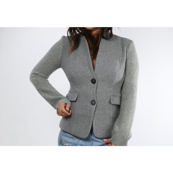 Peserico Italy Gray Blazer Women’s Lana Wool Luxe Tailored Blazer Jacket Size 42 - Picture 1 of 16